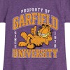 Girls' - Garfield - Varsity Fitted Short Sleeve Graphic T-Shirt - 2 of 4