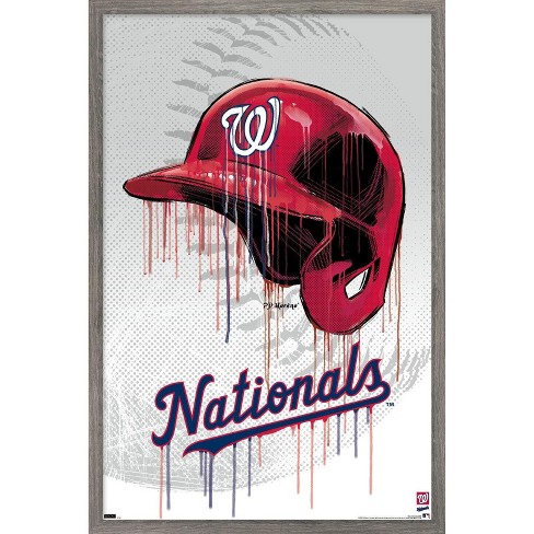 Trends International Mlb Washington Nationals - Neon Helmet 23 Framed Wall  Poster Prints : Target