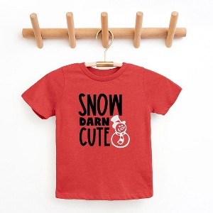 The Juniper Shop Snow Darn Cute Glitter Toddler Short Sleeve Tee - 1 of 3