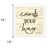 HomeRoots Comb Your Hair White Framed Print Bathroom Wall Art - 3 of 3