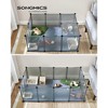SONGMICS 20 Panels Pet Playpen with Floor, Small Animal Playpen, Pet Fence Indoor, DIY Plastic Enclosure for Guinea Pigs, Bunny, Hamsters, Hedgehogs - 2 of 4
