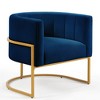 Vatros Upholstered Accent Chair Leisure Chair with Curve Backrest - 2 of 4