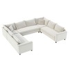 116x92'' Modular U-Shaped Sofa, Reversible Chenille, 8-Seater, Free Combination, Minimalist Living Room Furniture - 3 of 4