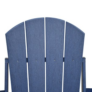 TIRAMISUBEST All-Weather Adirondack Chair - Outdoor Folding Patio Chair for Deck, Backyard & Garden, Durable HDPE Fire Pit Chair (Navy Blue) - 1 of 4