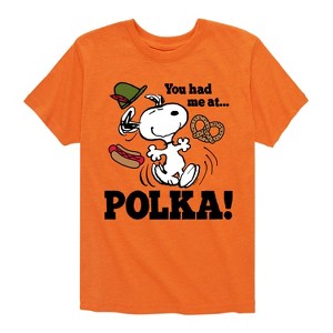 Boys' - Peanuts - You Had Me At Polka Short Sleeve Graphic T-Shirt - 1 of 4