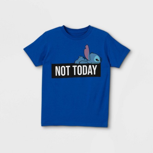 Boys Stitch Not Today Short Sleeve Graphic T Shirt Blue Target - really short crop tops roblox shirt id codes