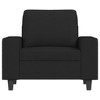 vidaXL Comfortable Black Sofa Chair in Fabric and Metal - Modern 1-Seater Design for Living Room/Office/Lounge Area - 2 of 4