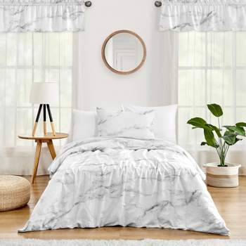 Black & White Marble Kids' Comforter Set (Twin) - Sweet Jojo Designs