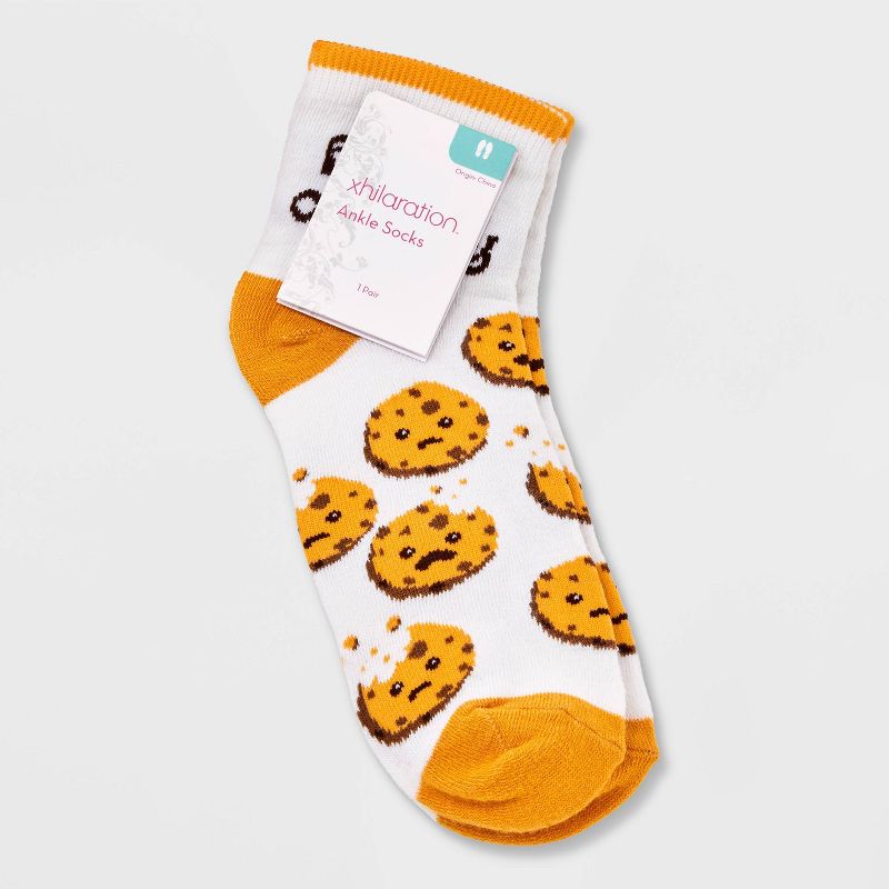 Women&#39;s &#39;Feeling Crumby&#39; Cookie Ankle Socks - Xhilaration&#8482; Ivory/Gold 4-10, 2 of 4