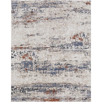 Gilmore Modern Abstract Ivory/Blue/Gray Area Rug