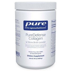 Pure Encapsulations PureDefense Collagen w/ Bone Broth - with Mushroom, Aged Garlic, and Enhanced Bioavailability Curcumin Extracts - 14.1 Ounces - 1 of 4