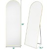 Arched Full Length Mirror - 18"58" Floor & Wall Mounted Mirror for Bedroom & Living Room, Gold - 2 of 4
