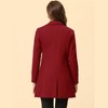 INSPIRE CHIC Women's Regular Fit Notched Lapel Long Sleeve Buttoned Classic Coat - 4 of 4