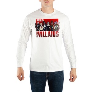 League of Villains My Hero Academia Anime Mens White Shirt - 1 of 1