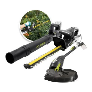 Sun Joe 24V IONMAX Cordless Leaf Blower, Grass and Hedge Trimmer Outdoor Garden Combo Power Tool Kit with Batteries and Charger, 24V-GT4MAX-LTE - 1 of 4