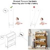 Shoe Cabinet, Shoe Rack Storage Cabinet with 2 Flip-Up Drawers and Open Shelves Shoe Cabinet Organizer Freestanding with Adjustable Support Stand - 4 of 4