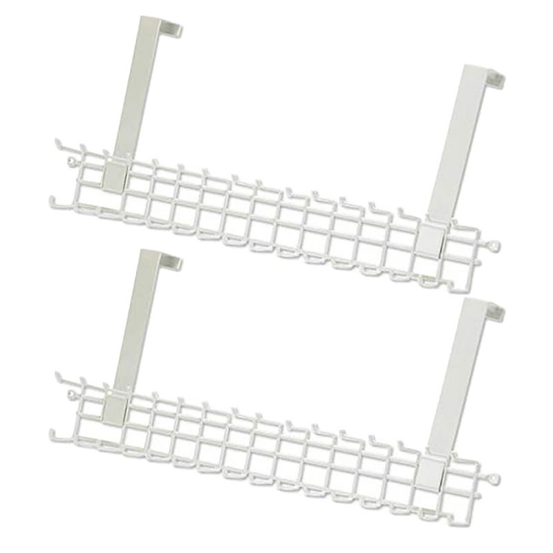 ClosetMaid Over the Door Durable 16 Hook Hanging Storage Wire Rack fo Clothing and Accessories in Closet, Bedroom, or Office, White (2 Pack), 1 of 4