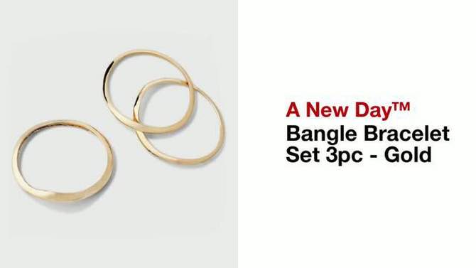 Bangle Bracelet Set 3pc - A New Day&#8482; Gold, 2 of 8, play video