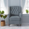 Fabric Push-Back Recliner Sofa Chair with Modern Design, Cushion Back and Soft Upholstery - 3 of 4