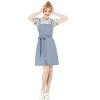 Allegra K Women's Classic Adjustable Strap A-Line Overall Denim Dress - 3 of 4