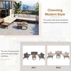 6-Piece Outdoor Patio Iron Modular Sectional Sofa Set with Nesting Coffee Tables and Side Storage Shelf - 4 of 4