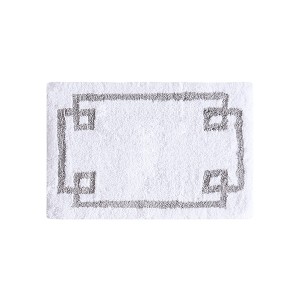 Gracie Mills Tiffany Bordered Medium Pile Tufted Cotton Bath Rug - 1 of 4