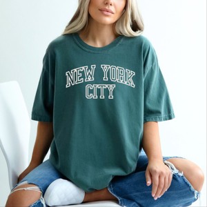 Simply Sage Market Embroidered New York Varsity Garment Dyed Tee - 1 of 4