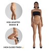 LECHERY Women's Lustrous Silky Shiny 40 Denier Semi-Opaque High-Waisted No Waistband Nylons Pantyhose Stockings (1 Pair) - 2 of 4