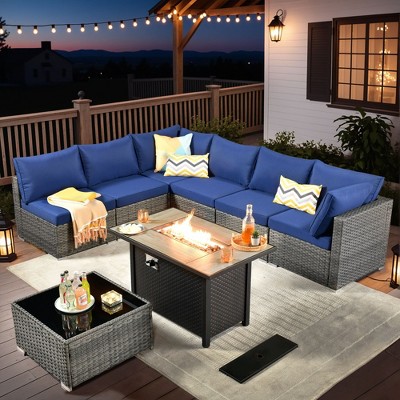 XIZZI Modular Outdoor Patio Furniture Set w/ Optional Coffee Table, Swivel Chair & Firepit - All-Weather, Waterproof & UV-Resistant