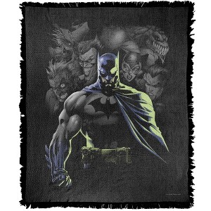 Batman Villains Unleashed Blanket 50"x60" Woven Tapestry - 1 of 4
