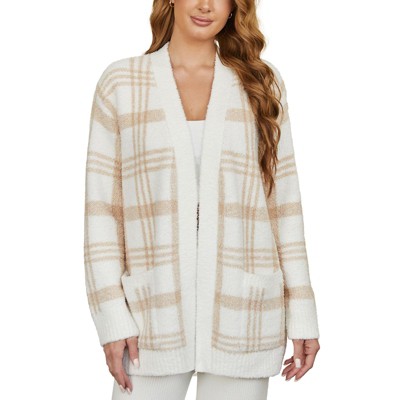 Snuggle Sac Women’s Open Front Cardigan with Pockets Soft Long Sleeve Knit Sweater for All Seasons