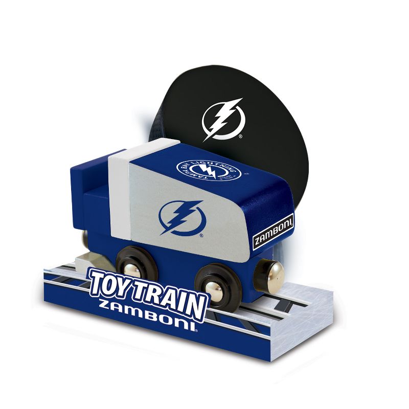 MasterPieces Officially Licensed NHL Tampa Bay Lightning Wooden Toy Train Engine For Kids, 5 of 7