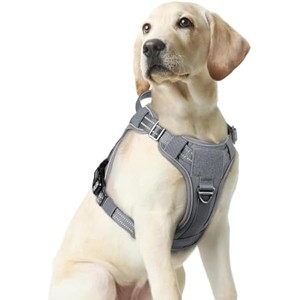 rabbitgoo Dog Harness Medium Sized No Pull, , Adjustable and Reflective Military Harness for Easy Walking and Training, Grey, M - 1 of 1