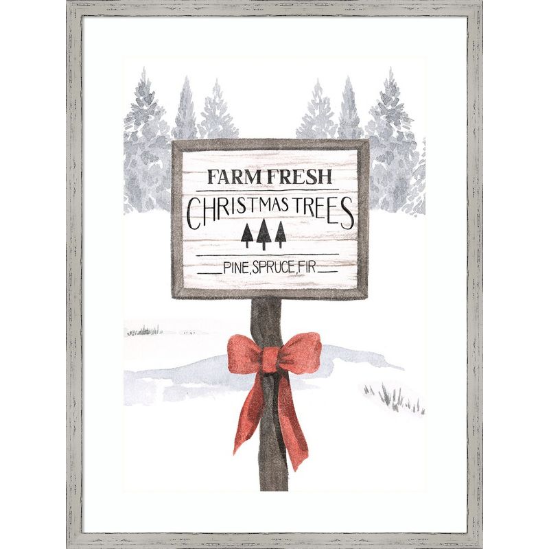 Amanti Art Evergreen Farm Collection B by Grace Popp Wood Framed Wall Art Print 19 in. x 25 in., 1 of 8