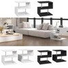 Particle Board Living Room Coffee Table Modern Coffee Table With S Shape 3 Tier Open Storage Shelves Matte Center Sofa End Table For Home Office - 4 of 4