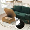 GDFStudio Callen Modern Corduroy Upholstered 4-Seater Sofa with Movable Console and Storage Ottoman - 4 of 4