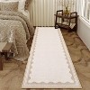 Modern Bordered Rugs for Living Room Washable Rug Non Slip Low Pile Carpet Foldable Non Shedding Stain Resistant Floor Cover for Bedroom Nursery - 2 of 4