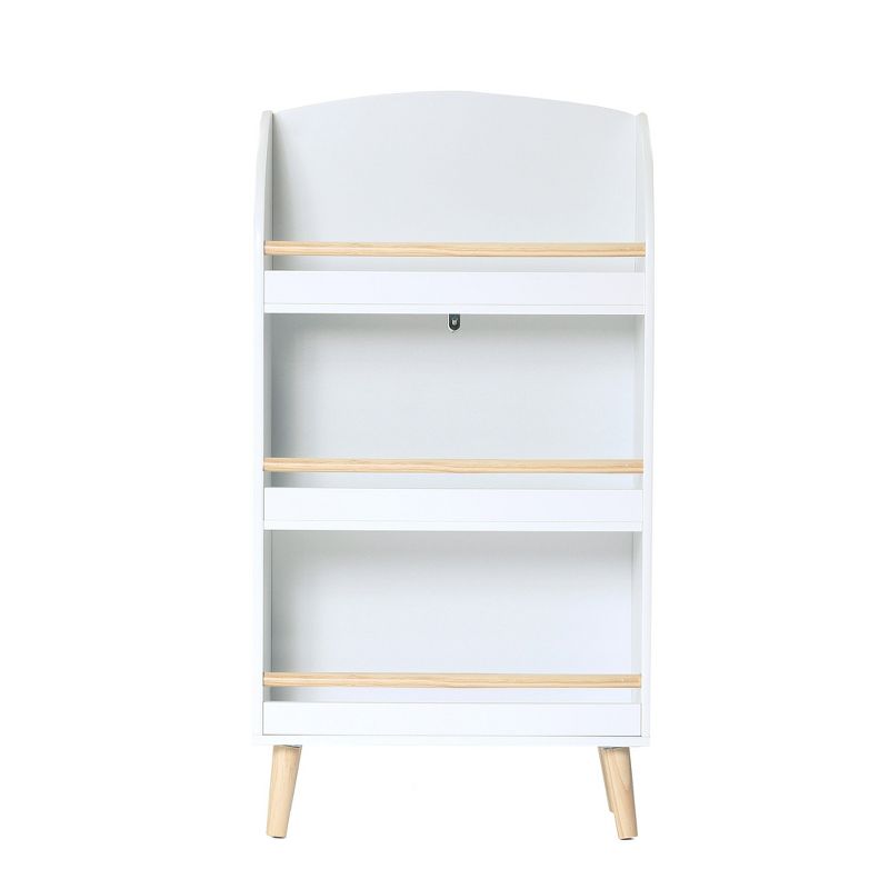 LuxenHome Kids Multi-Functional 3-Shelf Bookcase Toy Storage Bin, White, 2 of 5
