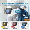 VEVOR Retractable Extension Cord Reel, 30 FT, Heavy Duty 16AWG/3C SJTOW Retractable Power Cord Reel with Lighted Triple Tap Outlet, Black - 3 of 4