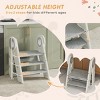 INFURNIC Ladders Toddler Tower Adjustable 3 Step Stool with Handles and Non Slip Design for Kitchen and Bathroom, Gray, 18.3"*18.5"*24.2" - 2 of 4