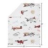 Sweet Jojo Designs Boy Baby Security Blanket Airplane Red Blue and White - 4 of 4