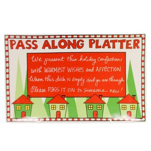 ENESCO 11.5 Inch Pass Along Platter Ceramic Christmas Platter Serving Platters - 1 of 3