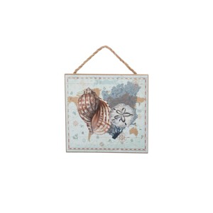 Beachcombers San Dollar Shells Mini Wall Plaque Wall Hanging Decor Decoration Hanging Sign Home Decor With Sayings 7.87 x 7.87 x 0.39 Inches. - 1 of 2