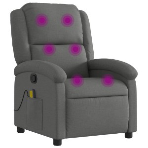 vidaXL Massage Recliner Chair Wingback Adjustable Reclining Armchair Velvet - 1 of 4