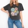 Simply Sage Market S.W.Smiley Rainbow Checkered Boxy Crop Top - 2 of 4