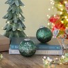 Whisen D3.9" Christmas Ball Ornaments, Glass Decorative Hanging Ball Christmas Tree Ornaments, Set of 6 - 4 of 4