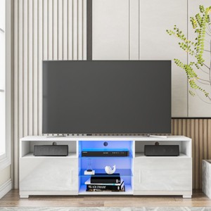 Hommpa 57" LED TV Stand for TVs Up to 65" with Storage Media Console Entertainment Center - 1 of 4