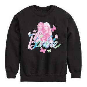 Boys' - Barbie - Tie Dye Barbie and Butterflies Graphic Long Sleeve Fleece Sweatshirt - 1 of 3