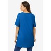 Woman Within Plus Size Perfect Short-Sleeve Boatneck Tunic - 3 of 4
