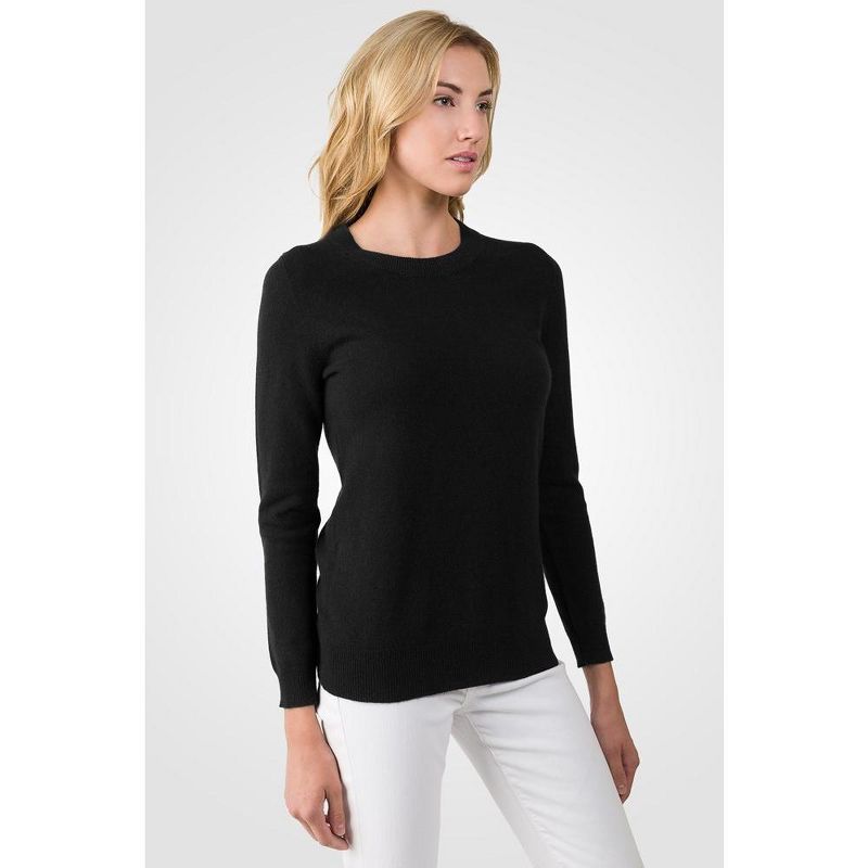 JENNIE LIU Women's 100% Pure Cashmere Long Sleeve Crew Neck Pullover Sweater, 4 of 6